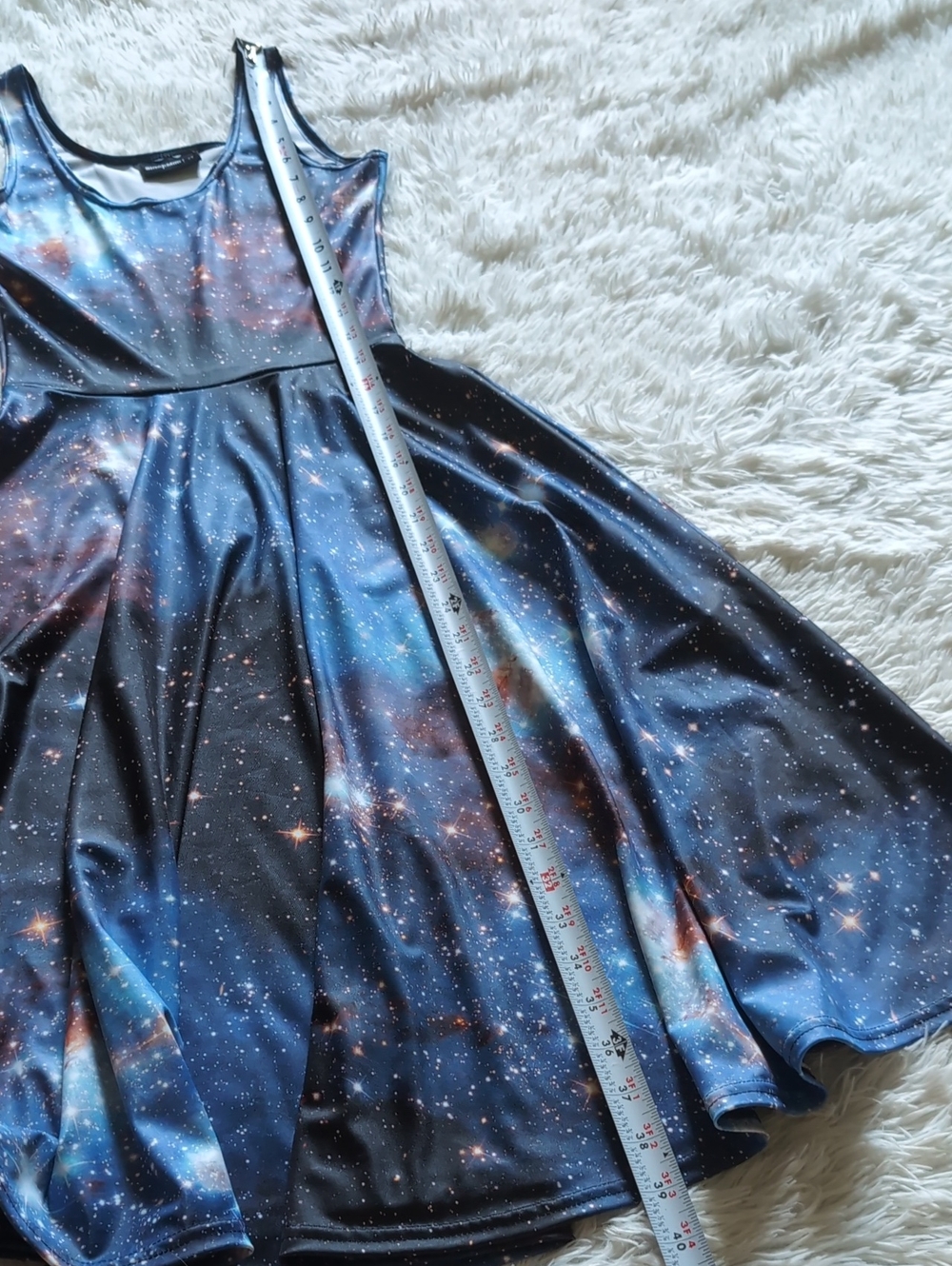 Blackmilk Actual NASA Photo Galaxy Blue Pocket Midi Dress XS - Picture 13 of 13